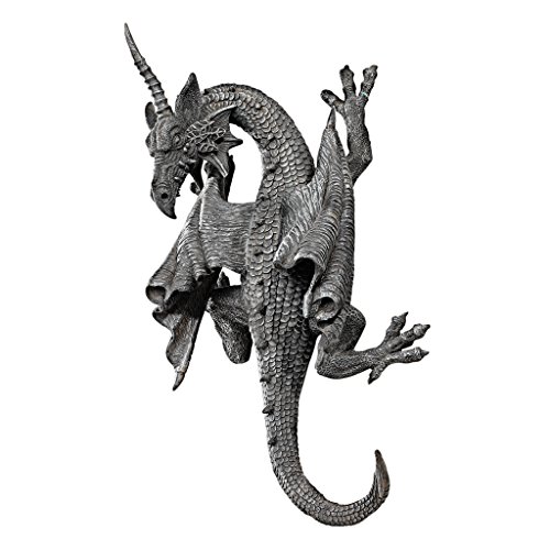 Design Toscano Gehörnter Drache von Devonshire Wandfigur, Esszimmer , Maße: 18 x 11.5 x 34.5 cm 1.25 kg von Design Toscano