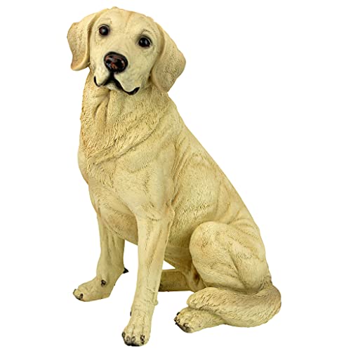 Design Toscano Goldener Labrador Retriever Hund Gartenstatue, Polyresin, gelb, 38 cm von Design Toscano