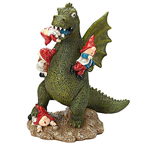 Design Toscano Dragon's Gonna Get Ya! Gartenzwerg Apokalypse Statue von Design Toscano