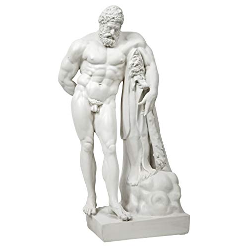 Design Toscano Herkules-Statue von Farnese, 28 x 38 x 76 cm, Handgegossenes Polyresin, Antikes Stein-finish, Freistehend, Klassisch, Garten-Statue Design Toscano Herkules-Statue von Farnese, 28 x 38 x 76 cm, Handgegossenes Polyresin, Antikes Stein-finish, Freistehend, Klassisch, Garten-Statue von Design Toscano
