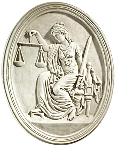 Design Toscano Lady Justice Wandskulptur vom Old Bailey Courthouse von Design Toscano