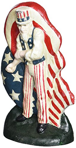 Design Toscano Kämpfender Uncle Sam, Buchstützen- und Türstopper-Skulptur aus Eisenguss von Design Toscano