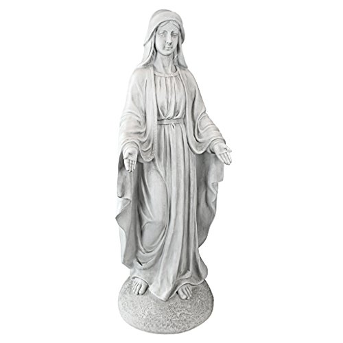 Design Toscano Madonna von Notre Dame Gartenfigur, Maße: 34,5 x 33 x 91,5 cm von Design Toscano