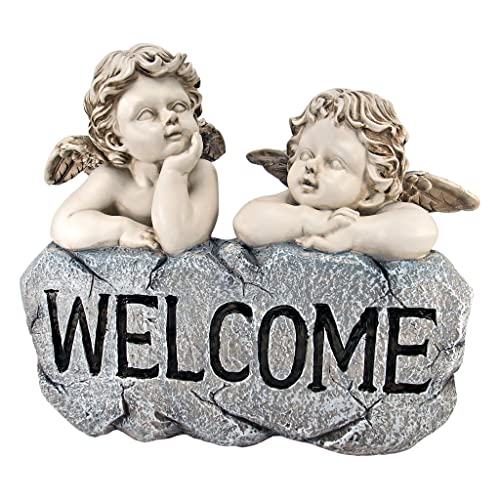 Design Toscano Raphaels Cherub-Zwillinge, Willkommensstatue von Design Toscano