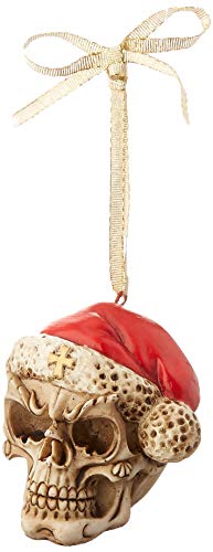 Design Toscano Weihnachtsbaum Ornament, Skelly Weihnachtsmann mit Weihnachtsmütze Skeleton Abbildung Feiertags-Verzierungen von Design Toscano