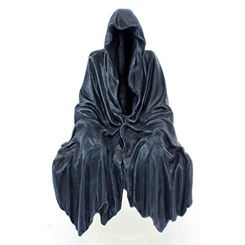 Design Toscano Solace der Gruselige Gothic-Deko Regalstatue, Polyresin, steingrau, 20 cm von Design Toscano