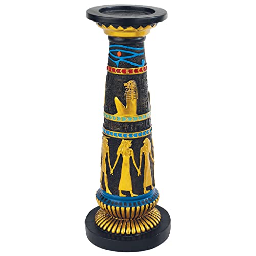 Design Toscano Tempel von Luxor, Skulpturaler ägyptischer Kerzenhalter: Amenhotep von Design Toscano