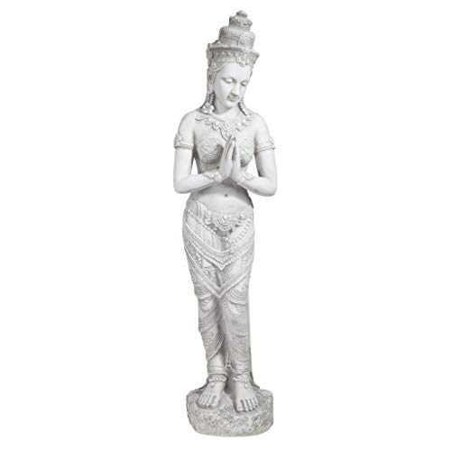 Design Toscano Thai Teppanom Wunderschönes Wesen Asiatische Gartenstatue, Polyresin, antikes steingrau, 89 cm von Design Toscano