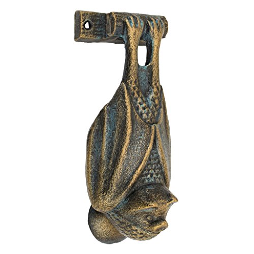 Design Toscano Vampirfledermaus Gusseisen-Türklopfer, cast Iron, Bronze, 6.5 x 7.5 x 18 cm von Design Toscano