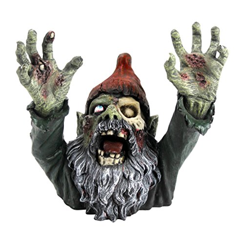 Design Toscano Zombie Gnombie Gothic-Gartenstatue Grabsteinstatue, Polyresin, vollfarbe, 28 cm von Design Toscano