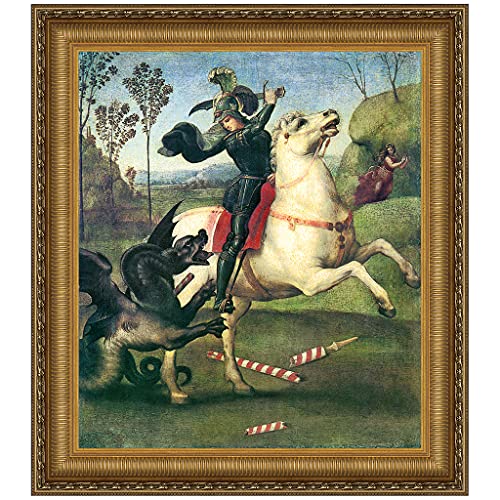 'Interpret Design Toscano 26 x 29 St George und der Drache 1505 NR von Design Toscano