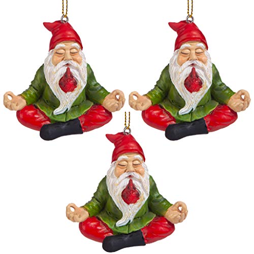 Weihnachtsverzierung - Gartenzwerge Figur - Zen Garden Gnomes Set - Meditieren GNOME Statuen von Design Toscano