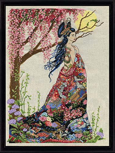 Design Works Crafts 2935 Kreuzstich-Set Königin der Seide, Baumwolle, Multifarbig, 40x56cm von Designworks Ink