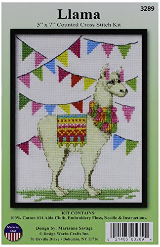 Design Works Crafts 3289 Lama Kreuzstich-Zählmusterpackung, Baumwolle, Multifarbig, 13x18cm Design Works Crafts 3289 Lama Kreuzstich-Zählmusterpackung, Baumwolle, Multifarbig, 13x18cm von Designworks Ink
