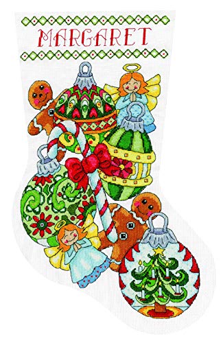 Design Works Crafts 6853 Weihnachtsstrumpf Ornamente Kreuzstich-Set, Baumwolle, Multifarbig, 43x30cm Design Works Crafts 6853 Weihnachtsstrumpf Ornamente Kreuzstich-Set, Baumwolle, Multifarbig, 43x30cm von Designworks Ink