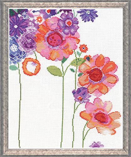 Design Works Crafts Kreuzstich Stickpackung Aquarellgarten, Zählmuster von Designworks Ink