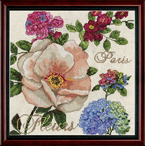Design Works Crafts Kreuzstich Stickpackung Pariser Blumen, Zählmuster Design Works Crafts Kreuzstich Stickpackung Pariser Blumen, Zählmuster von Design Works