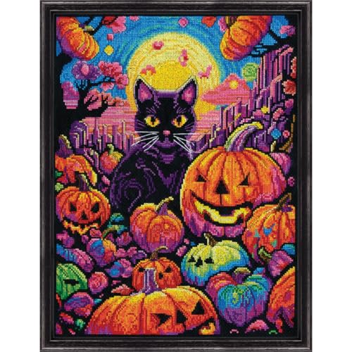 Design Works Crafts Kreuzstich Stickpackung Schwarze Katze, Zählmuster von Designworks Ink