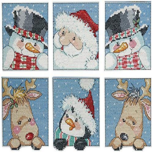 Design Works Crafts Kreuzstich Stickpackung Weihnachtsbaum-Dekoration Lustige Freunde 6er Set, Zählmuster Design Works Crafts Kreuzstich Stickpackung Weihnachtsbaum-Dekoration Lustige Freunde 6er Set, Zählmuster von Design Works