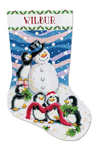 Design Works Crafts Kreuzstich Stickpackung Weihnachtsstrumpf Dressing Frosty, Zählmuster von Designworks Ink