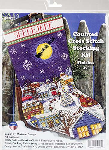 Design Works Crafts Kreuzstich Stickpackung Weihnachtsstrumpf Heiligabend, Zählmuster Design Works Crafts Kreuzstich Stickpackung Weihnachtsstrumpf Heiligabend, Zählmuster von Design Works Crafts