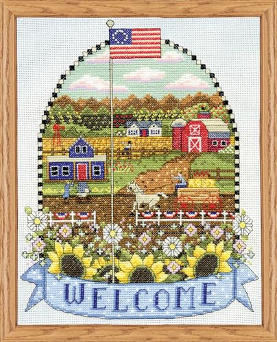 Design Works Crafts Kreuzstich Stickpackung Willkommen auf dem Bauernhof, Zählmuster Design Works Crafts Kreuzstich Stickpackung Willkommen auf dem Bauernhof, Zählmuster von Designworks Ink