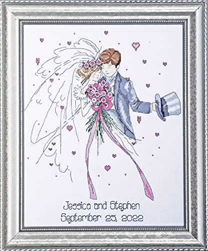 Design Works Crafts Kreuzstich Stickpackung Hochzeitspaar, Zählmuster von Designworks Ink