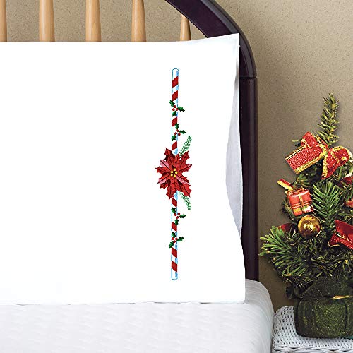 DesignWorks Ink T232229 Poinsettia Geprägt für bestickte Kissenbezüge, Weihnachtsstern von Designworks Ink