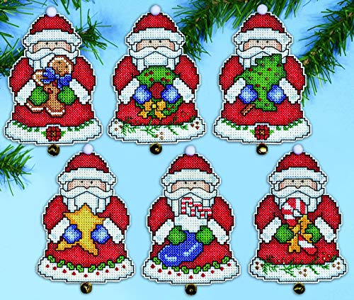 Kreuzstich Stickpackung Weihnachtsbaum-Dekoration Santas Geschenke 6er Set, Zählmuster Kreuzstich Stickpackung Weihnachtsbaum-Dekoration Santas Geschenke 6er Set, Zählmuster von Design Works
