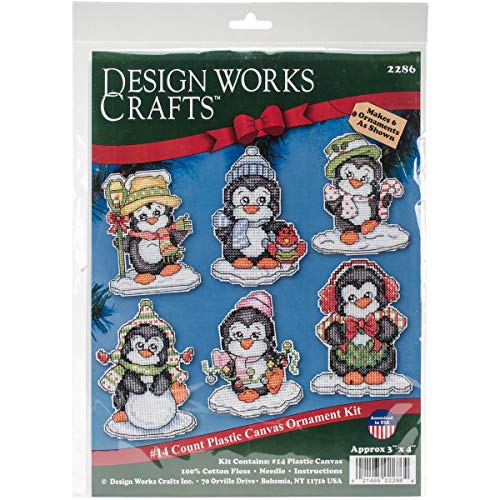 Tobin Penguins on Ice, 3-1/2" Each Kreuzstich-Set, Motiv: Pinguine auf EIS von Designworks Ink