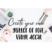 Personalisierter Glitter Vinyl Aufkleber Selbstklebender Aufkleber Personalisierter Glitter Vinyl Aufkleber Selbstklebender Aufkleber von Design4lifeStore
