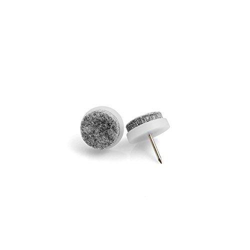 Design61 100x Filzgleiter Parkettgleiter Möbelgleiter Stuhlbeingleiter Filz mit Nagel Bodenschutz 20mm von Design61