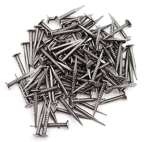 Design61 100x Stahlstifte Stahlnägel Kammzwecke 2,0 x 20 mm mit rundem Flachkopf extra spitzer Spitze Blank von Design61