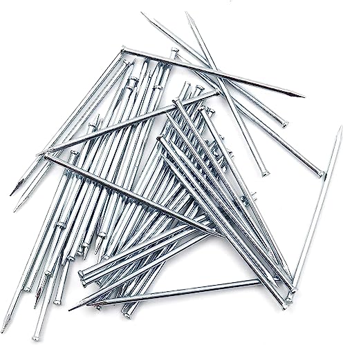 Design61 100x Stahlstifte Stahlnägel Sockelleistenstifte Nagel 1,4 x 30 mm Flachkopf Senkkopf VERZINKT von Design61