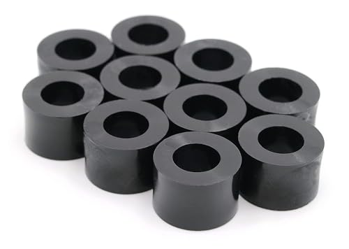 Design61 10x Distanzstücke Distanzhülsen Unterlegscheiben L 11 mm x Ø 15/8,2 mm M8 Rund HD-Polyethylen von Design61