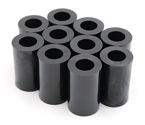 Design61 10x Distanzstücke Distanzhülsen Unterlegscheiben L 20 mm x Ø 12/6,5 mm M6 Rund HD-Polyethylen von Design61