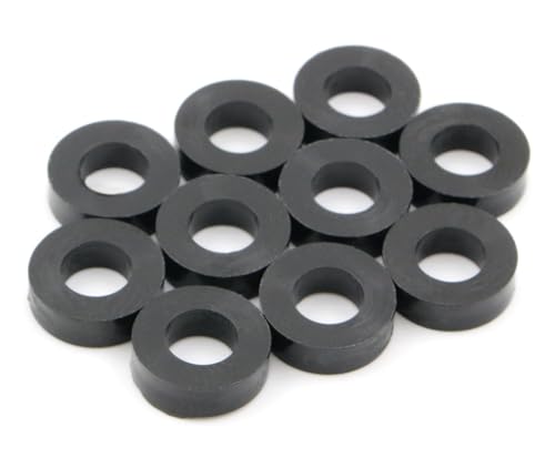 Design61 10x Distanzstücke Distanzhülsen Unterlegscheiben L 3mm x Ø 25/13 mm M12 Rund Polyamid (PA) von Design61