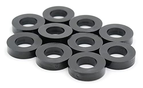 Design61 10x Distanzstücke Distanzhülsen Unterlegscheiben L 6 mm x Ø 15/8,2 mm M8 Rund HD-Polyethylen von Design61