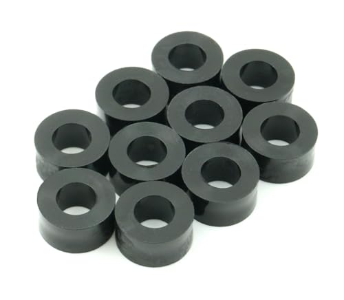 Design61 10x Distanzstücke Distanzhülsen Unterlegscheiben L 7 mm x Ø 15/6 mm M6 Rund HD-Polyethylen von Design61
