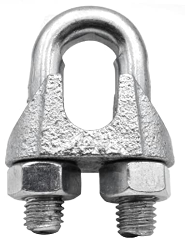 Design61 10x Drahtseilklemmen 6mm / 6,5 mm (1/4 inch) Galvanisch verzinkt ehemals DIN 741 von Design61