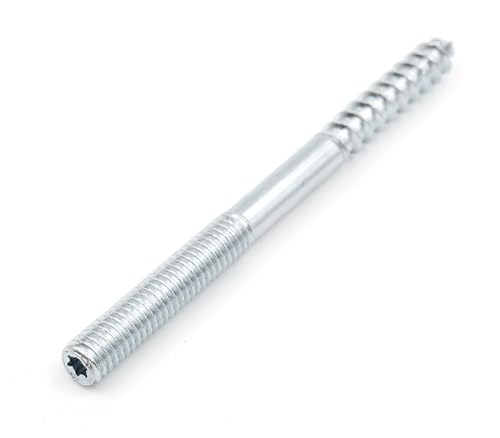 Design61 10x Stockschraube M6 x 80 mm Doppelgewindeschraube Schraubstifte mit Holzgewinde & Metrischem Gewinde TX15 Stahl Verzinkt Verbindungsschraube für Holz Metall Dübelmontage Design61 10x Stockschraube M6 x 80 mm Doppelgewindeschraube Schraubstifte mit Holzgewinde & Metrischem Gewinde TX15 Stahl Verzinkt Verbindungsschraube für Holz Metall Dübelmontage von Design61