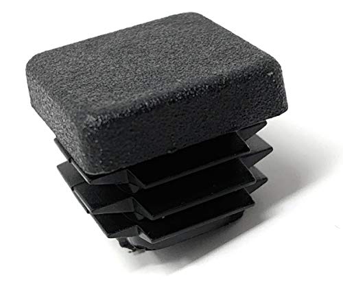 Design61 10x Vierkant Rohrstopfen Lamellenstopfen 25x25 mm mit Lamellen für Innenmaß 19-23 mm von Design61