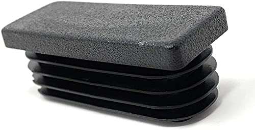 Design61 10x Vierkant Rohrstopfen Lamellenstopfen 40x20mm mit Lamellen für Wandstärke 0,8-3 mm von Design61