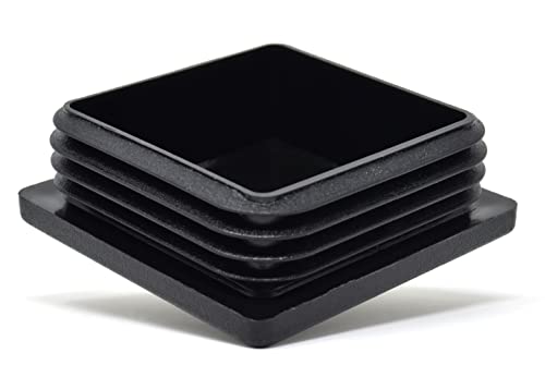 Design61 10x Vierkant Rohrstopfen Lamellenstopfen 60x60 mm mit Lamellen für Innenmaß 52-57 mm von Design61