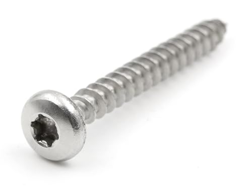 Design61 200x Edelstahl Holzschrauben Spanplattenschrauben Halbrundkopf 4,5 x 40mm TX-Antrieb Vollgewinde für Innen & Außen geeignet für Holz Spanplatte MDF Hartholz Schrauben für Dübel Stein Beton Design61 200x Edelstahl Holzschrauben Spanplattenschrauben Halbrundkopf 4,5 x 40mm TX-Antrieb Vollgewinde für Innen & Außen geeignet für Holz Spanplatte MDF Hartholz Schrauben für Dübel Stein Beton von Design61