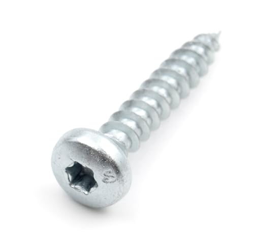 Design61 200x Holzschrauben Spanplattenschrauben Halbrundkopf 5x30mm TX-Antrieb Vollgewinde für Innen & Außen geeignet für Holz Spanplatte MDF Hartholz Schrauben für Dübel Stein Beton Design61 200x Holzschrauben Spanplattenschrauben Halbrundkopf 5x30mm TX-Antrieb Vollgewinde für Innen & Außen geeignet für Holz Spanplatte MDF Hartholz Schrauben für Dübel Stein Beton von Design61