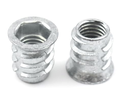 Design61 20er Set Eindrehmuffen mit 8er Innensechskant Einschraubmuffen M8 x 15mm Einschraubmutter Holzgewinde Einsatz von Design61