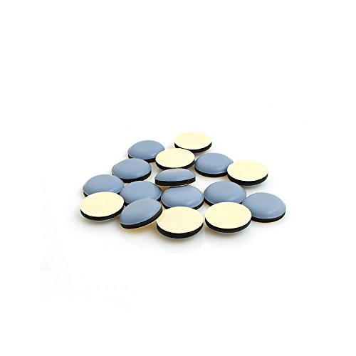 Design61 20x Selbstklebende Teflon Gleiter Bodenschutz Teflon Möbelgleiter Ø 20 mm PTFE Stärke 3,1mm Bodenschongleiter von Design61