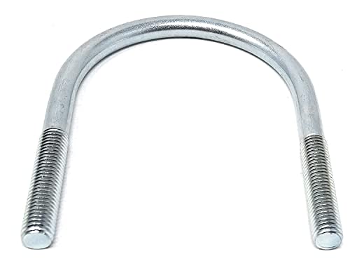 Design61 2X Bügelschraube DIN 3570 Rundstahlbügel M12 x 125x Ø 76 mm Gewindebügel Galvanisch Verzinkt U-Bolzen für Rohrbefestigung Metallbau KFZ Industrie Boot Werkstatt BAU von Design61