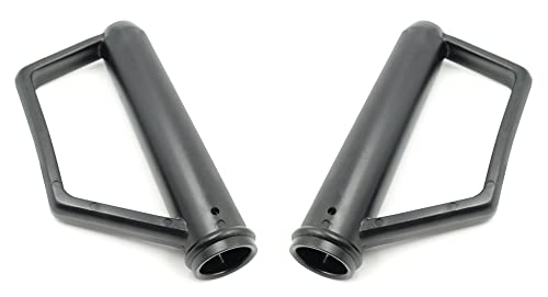 Design61 2X Universal Zylindrischer Handgriff mit Bügel Schubkarrengriffe 25mm in Schwarz von Design61